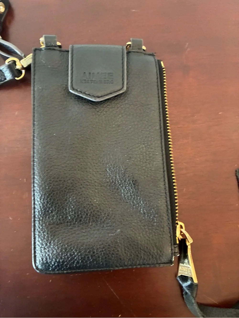 Aimee Kestenberg black leather phone crossbody